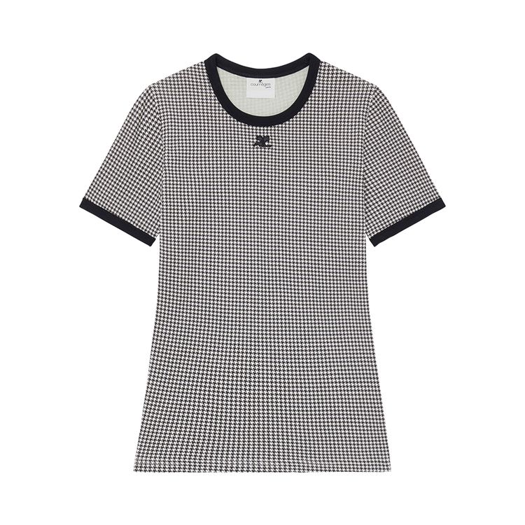 

Футболка Courrèges Contrast Houndstooth T-Shirt Houndstooth White/Black, разноцветный