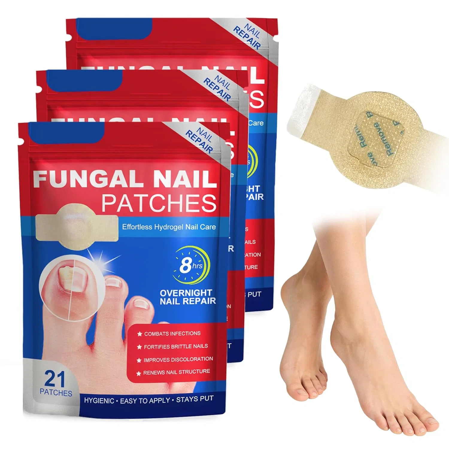 Пластыри для ногтей от грибка 21 шт. Funthy, 3 Pack