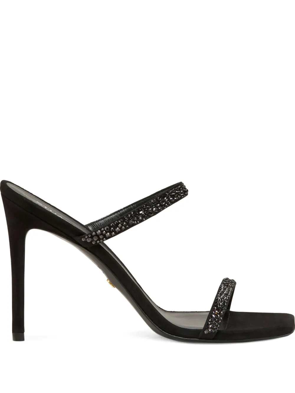 Босоножки Aleena Royale с кристаллами и каблуком 100 мм Stuart Weitzman, черный