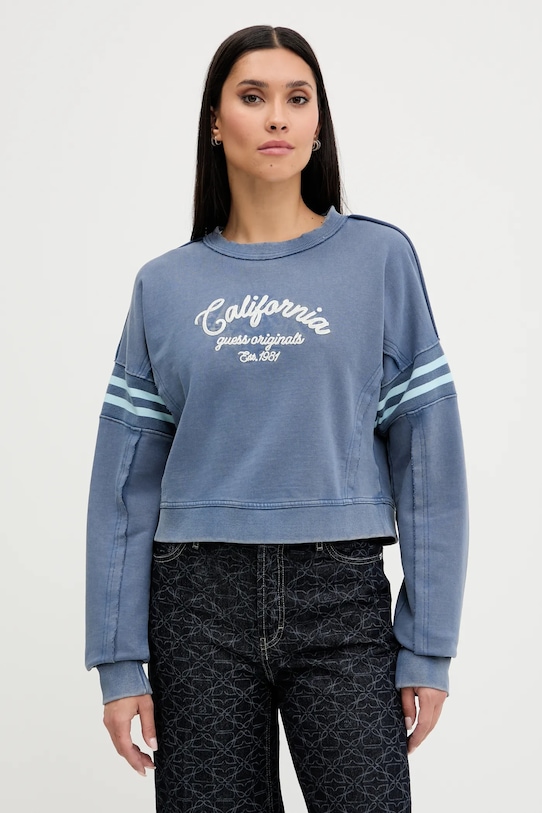 

Хлопковая толстовка Guess Originals, синий