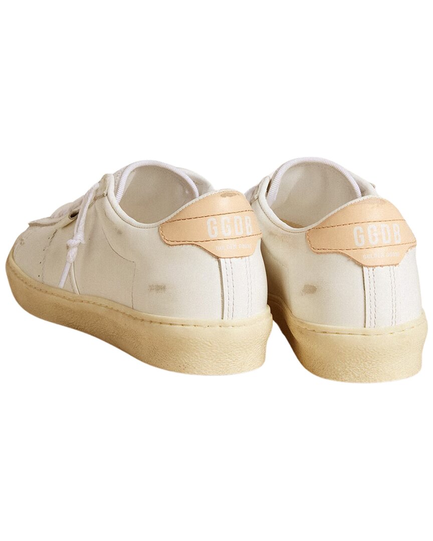 Золотистый гусь Мэтчстар Кожаные кроссовки Golden Goose, белый — фото 2