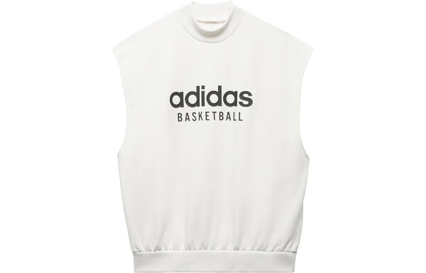 Футболка баскетбольные безрукавки толстовка Adidas, белый — фото 2