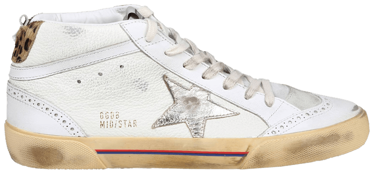 

Кроссовки Golden Goose Mid Star 'White Leopard', белый