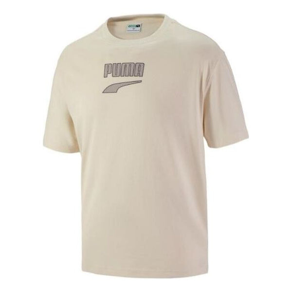 

Футболка downtown logo tee 'beige' Puma, бежевый