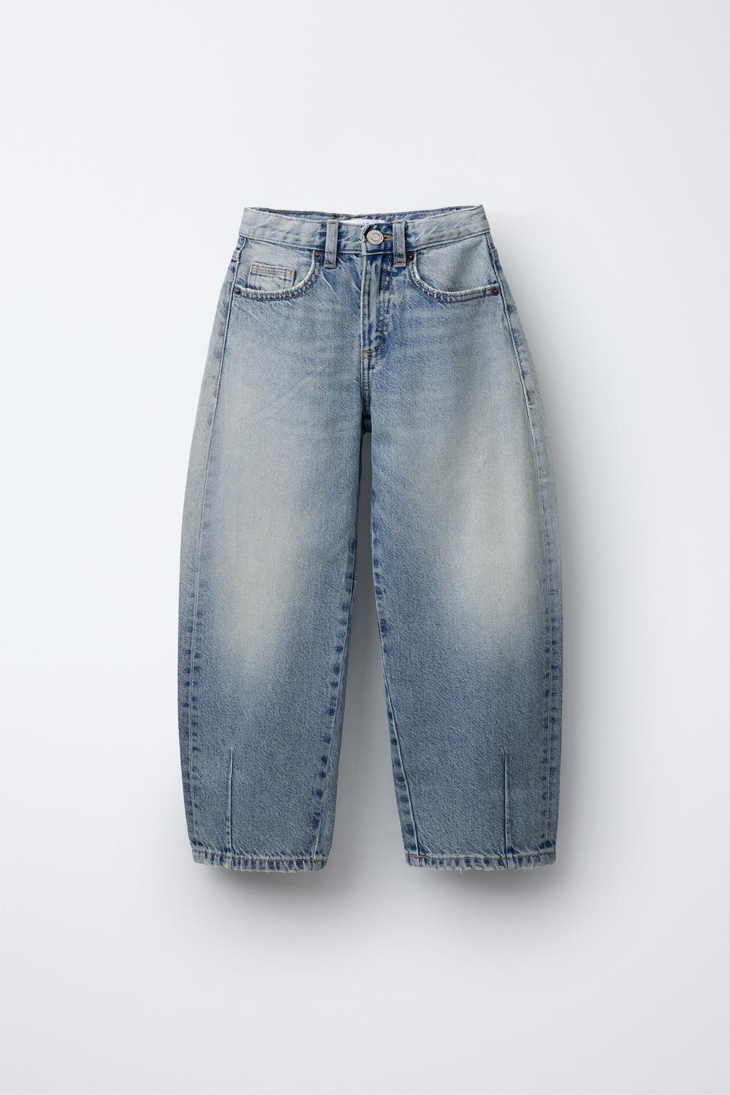 

Мешковатые джинсы ZARA, светло-синий