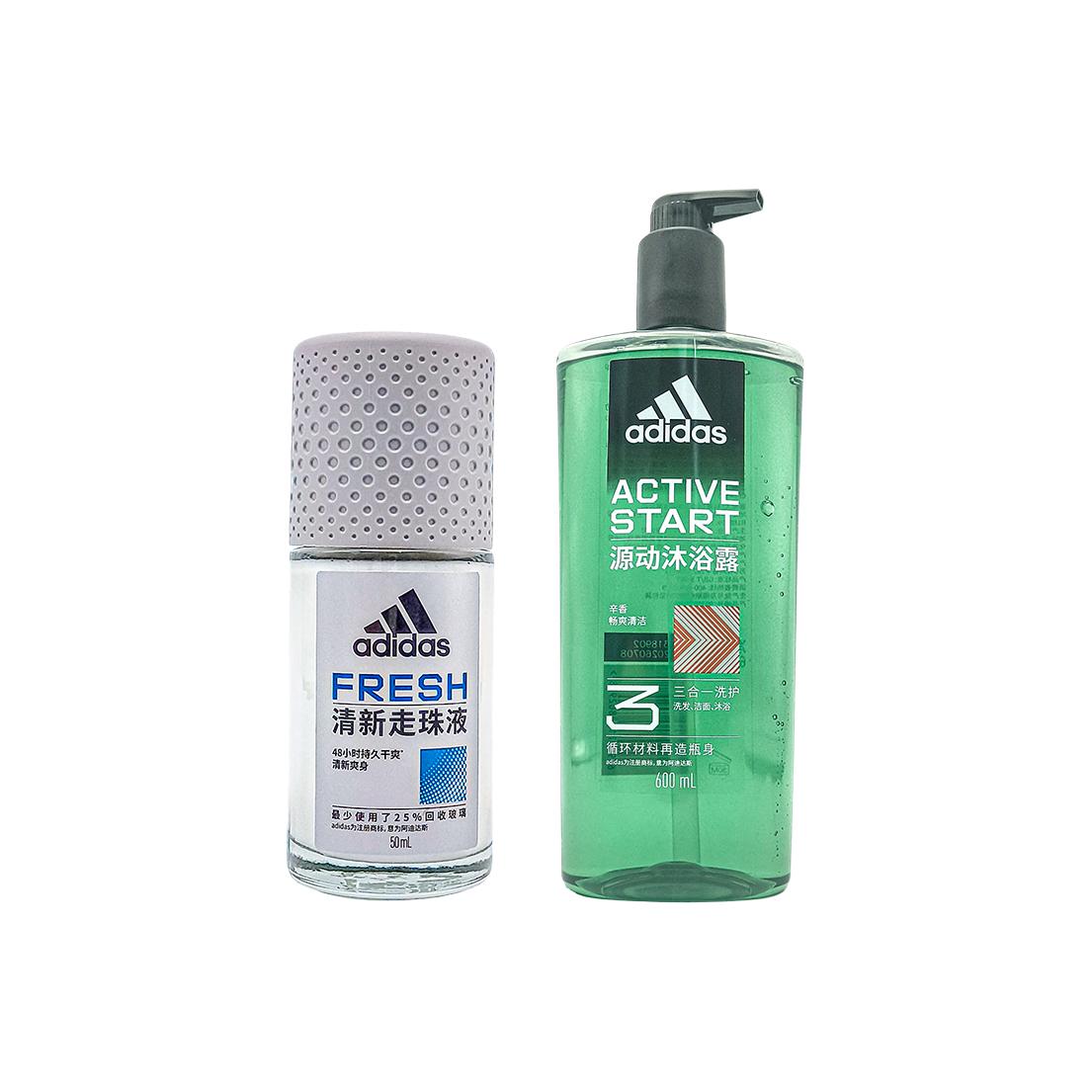 

Классический мужской набор для ухода за кожей «3 в 1»: увлажняющий антиперспирант 50 мл + гель для душа 250 мл/600 мл Adidas, fresh antiperspirant 50ml+yuan dong shower gel 600ml