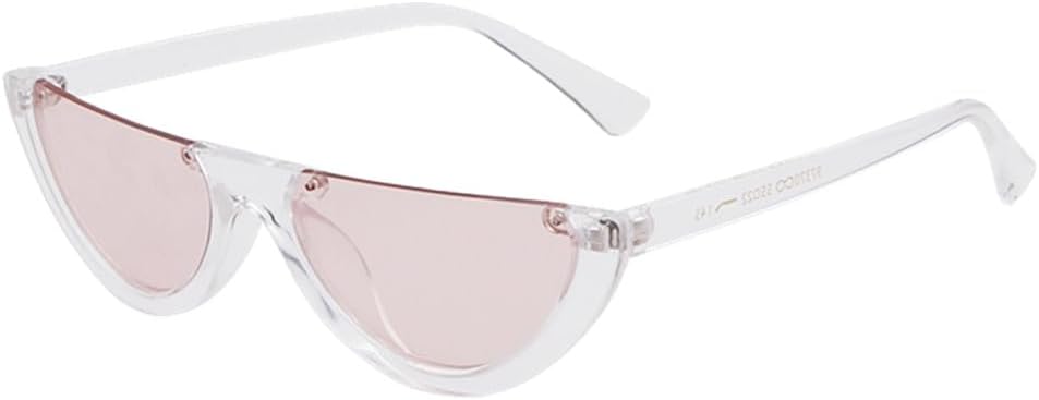 

Стильные солнцезащитные очки в форме «кошачий глаз» в полуободковой оправе для женщин, модные солнцезащитные очки в винтажном стиле с защитой от УФ-излучения UV400 TYUVIVO, C8