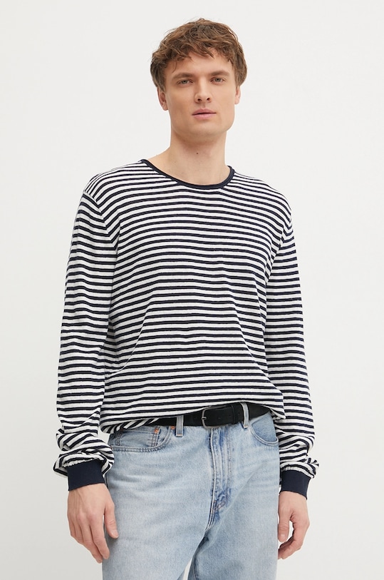 

Свитер с добавлением льна LAYNE STRIPES Pepe Jeans, темно-синий