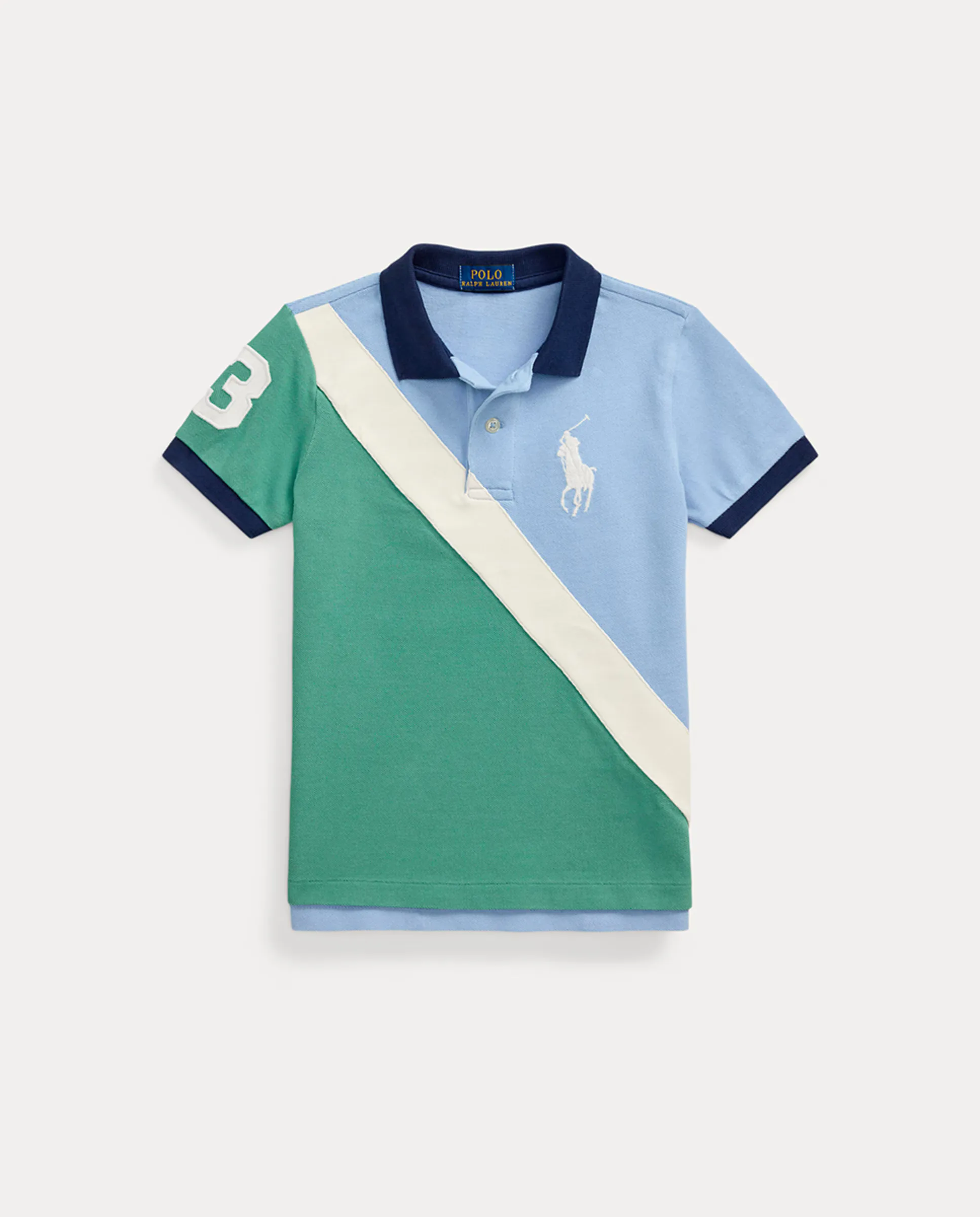 

Детский поло из хлопкового пике с Big Pony Polo Ralph Lauren, мультиколор