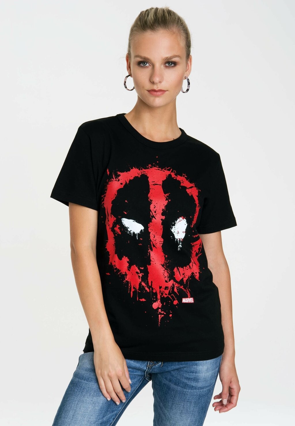 

Футболка с принтом MARVEL DEADPOOL FACE LOGOSHIRT, черный