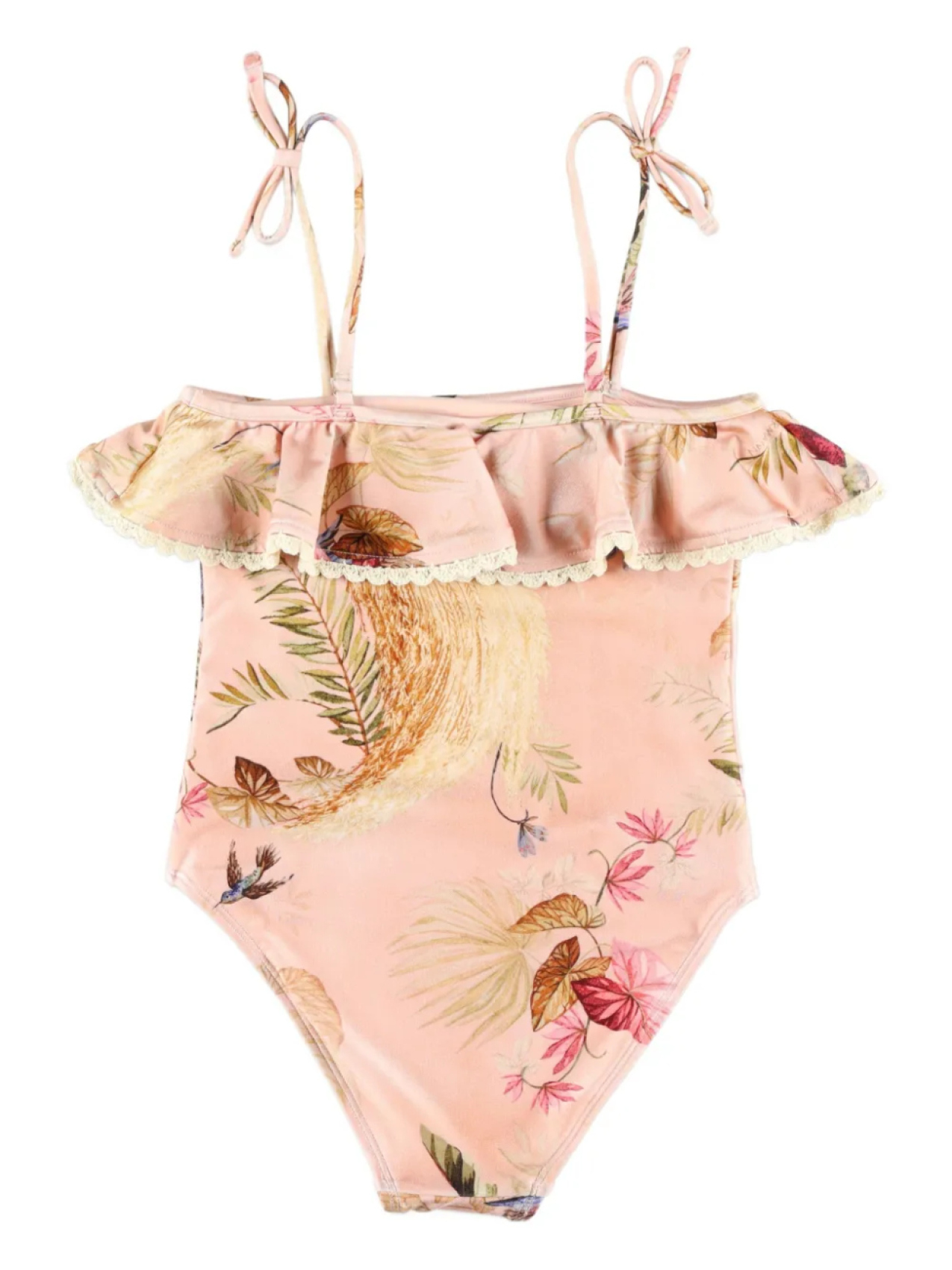 

ZIMMERMANN Kids Rhiannon купальник с оборками, розовый
