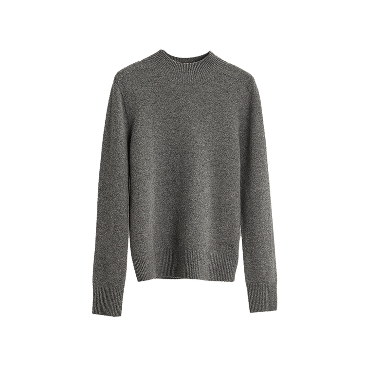 

Свитер женский Crew Neck утепленный базовый ELLE, светло-серый