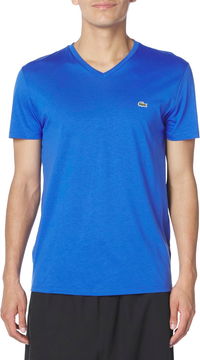 

Мужская футболка Lacoste с коротким рукавом и V-образным вырезом из хлопкового джерси Pima, Ladigue