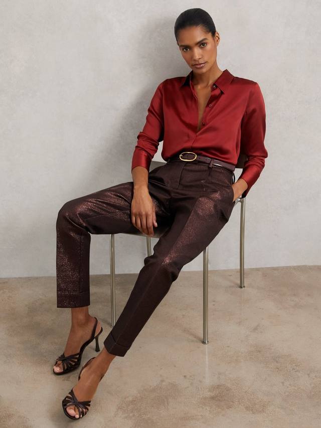 

Узкие брюки Petite Sienna Sparkle Reiss, Burgundy