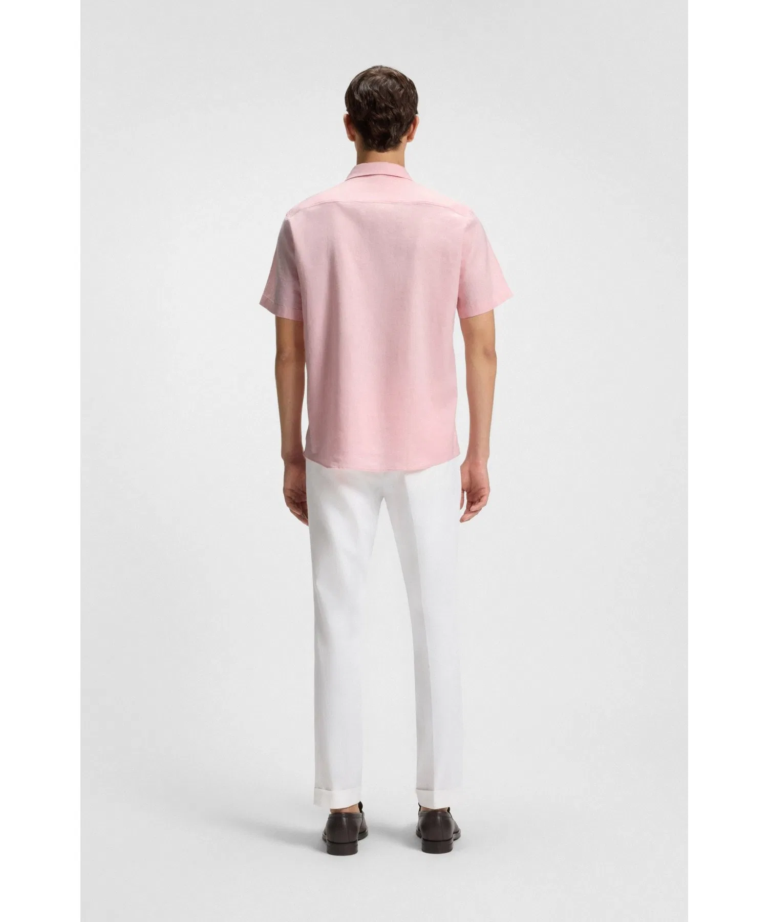 Мужская рубашка BOSS Slim Fit Stretch Linen — фото 4