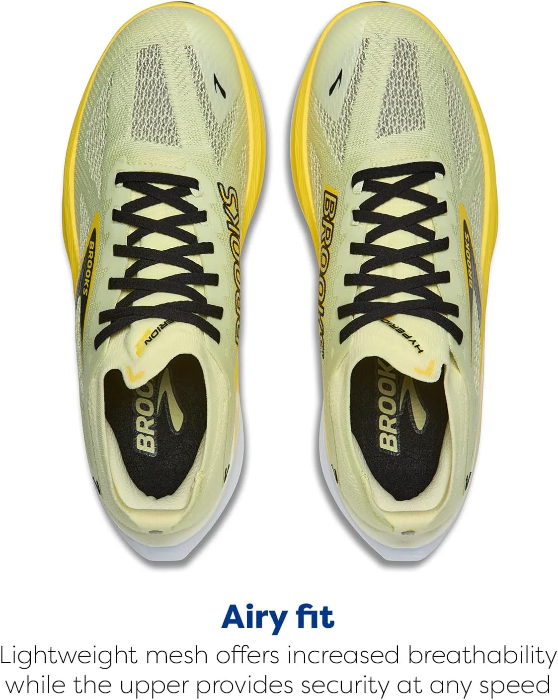Мужские кроссовки для бега Brooks Hyperion Max 3 нейтральные, желтый/черный — фото 4