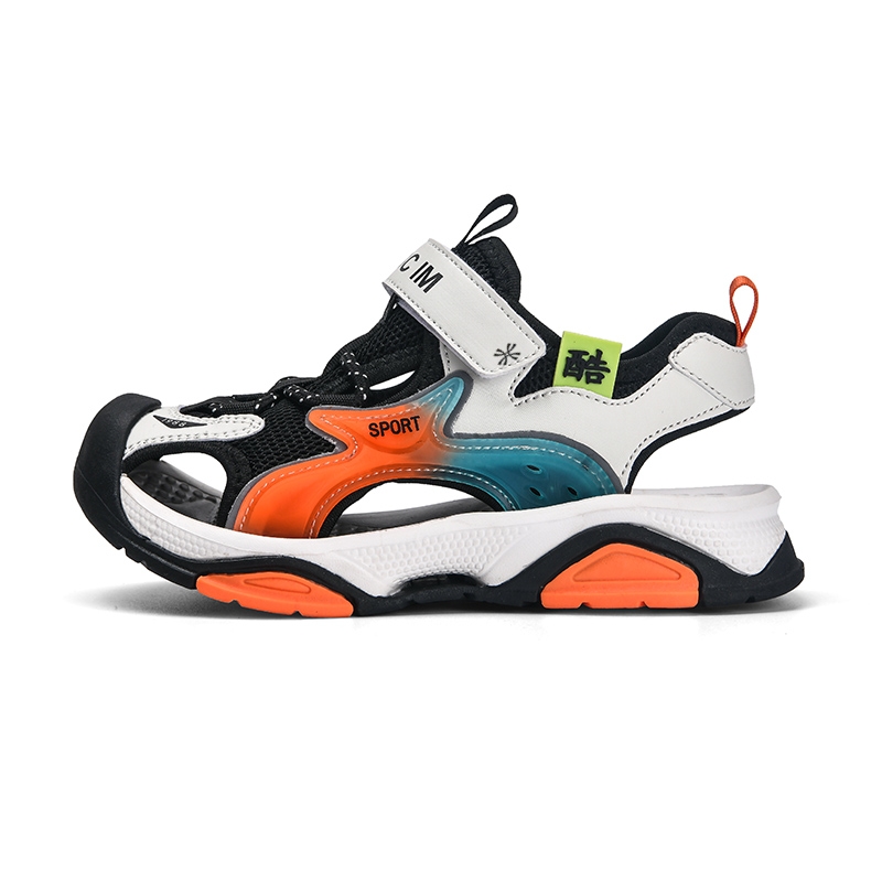 

Сандалии детские, мягкие, нескользящие, износостойкие YUZHAOLIN, черный/оранжевый