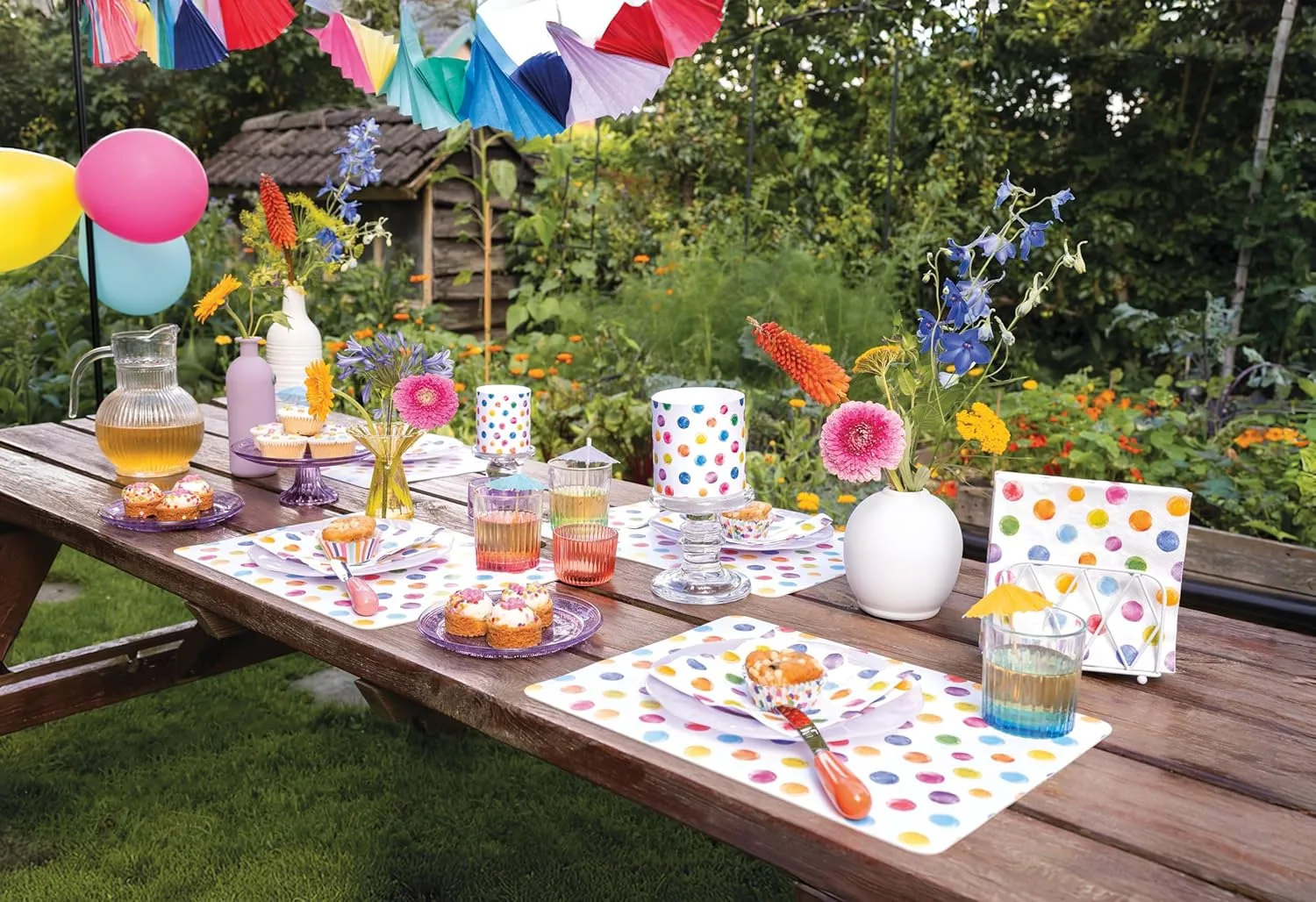 Ambiente Porcelain детская чашка для чая/кофе 0.2 л Colourful Polka Dots Spring Summer Party Birthday Series Polka Dots — фото 3