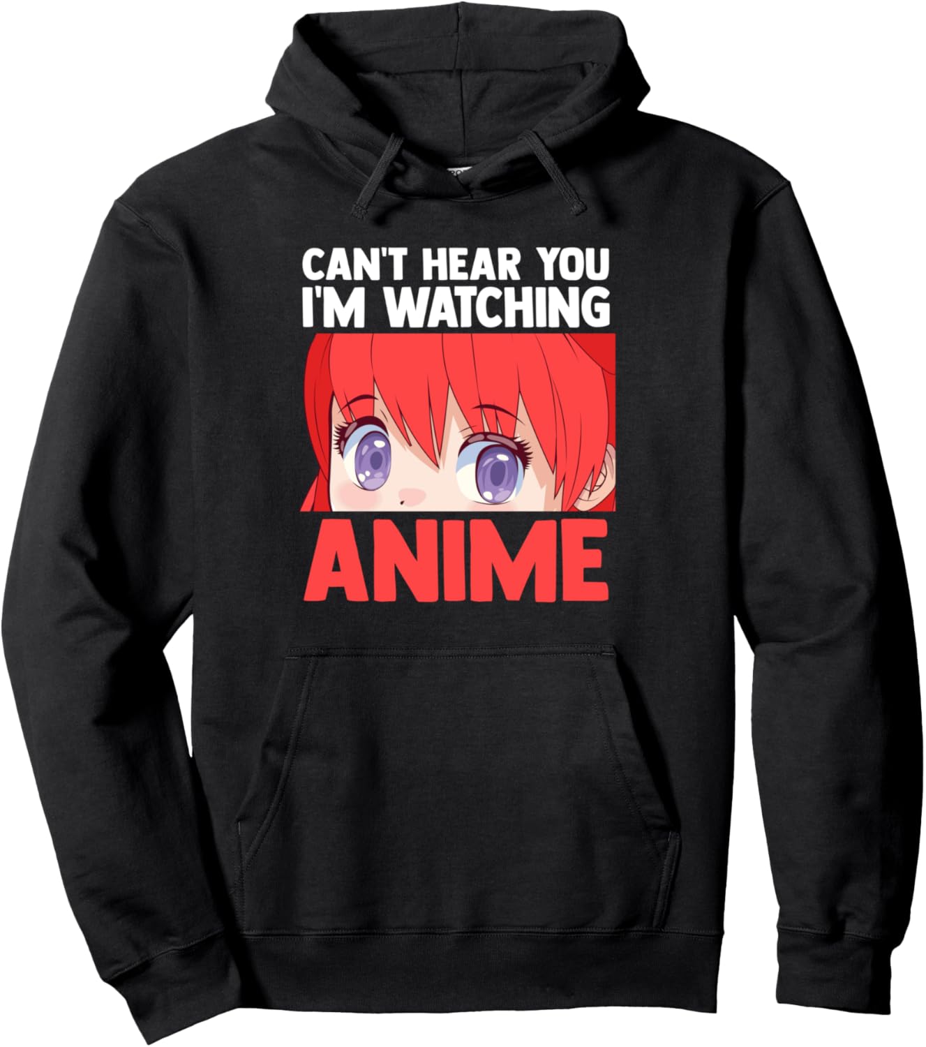 

Я тебя не слышу, я смотрю аниме, толстовка для фанатов аниме Anime Merch & Anime Merchandise Gift, черный