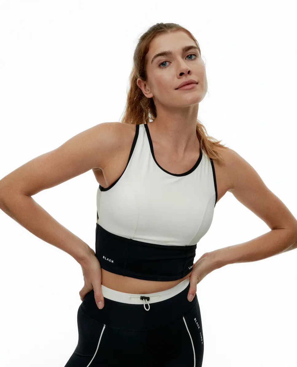 

Спортивный бюстгальтер с высокой поддержкой Racerback Black Limba, черный