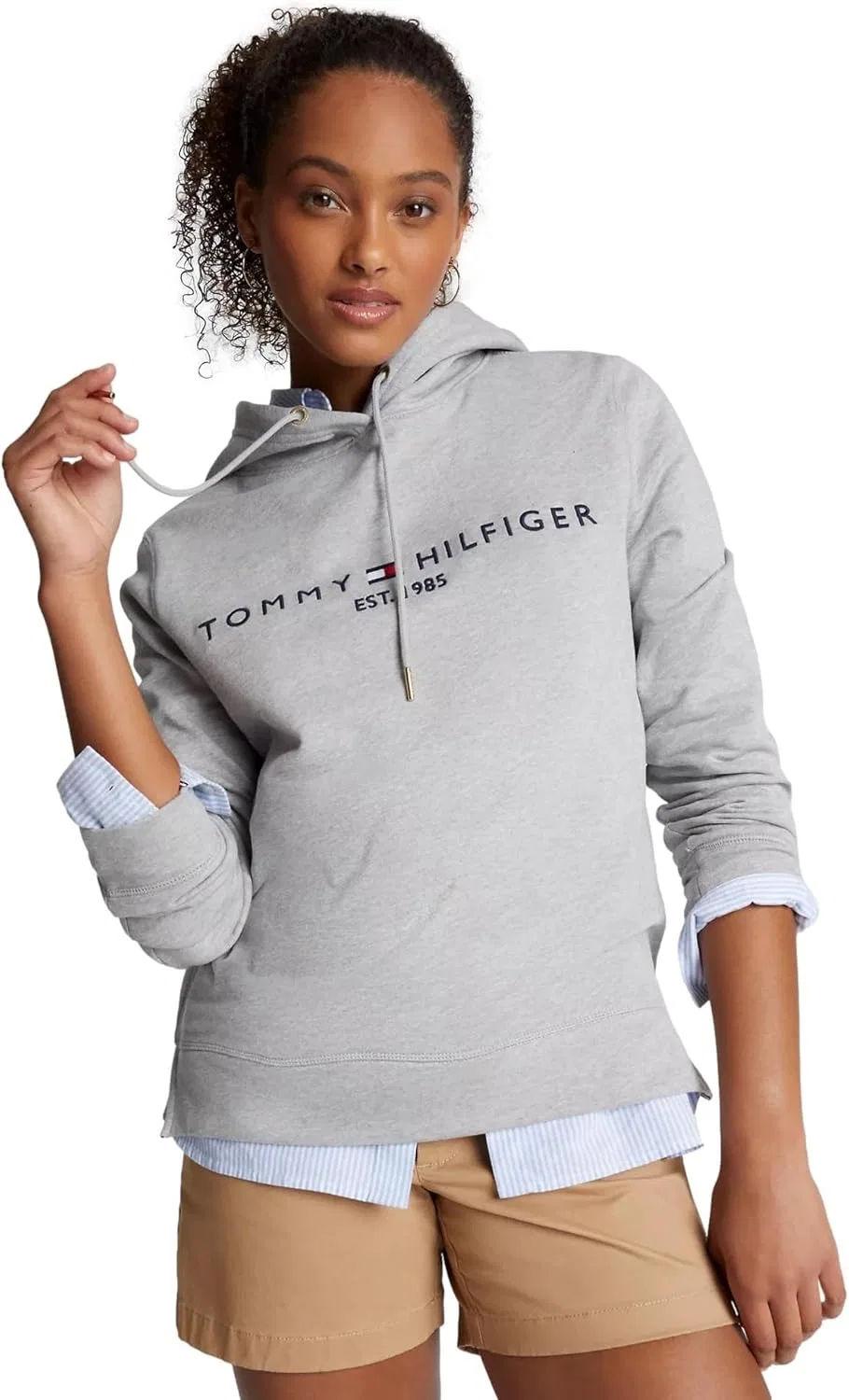 Худи женское Tommy Hilfiger Smoke Grey Heather