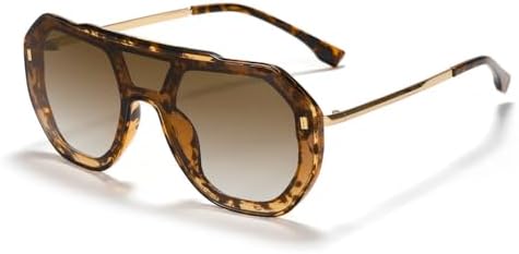 

Ретро-модные солнцезащитные очки большого размера 2026 года для женщин и мужчин, классические винтажные очки с защитой от УФ-излучения UV400, очки для активного отдыха MTZJH, Leopard