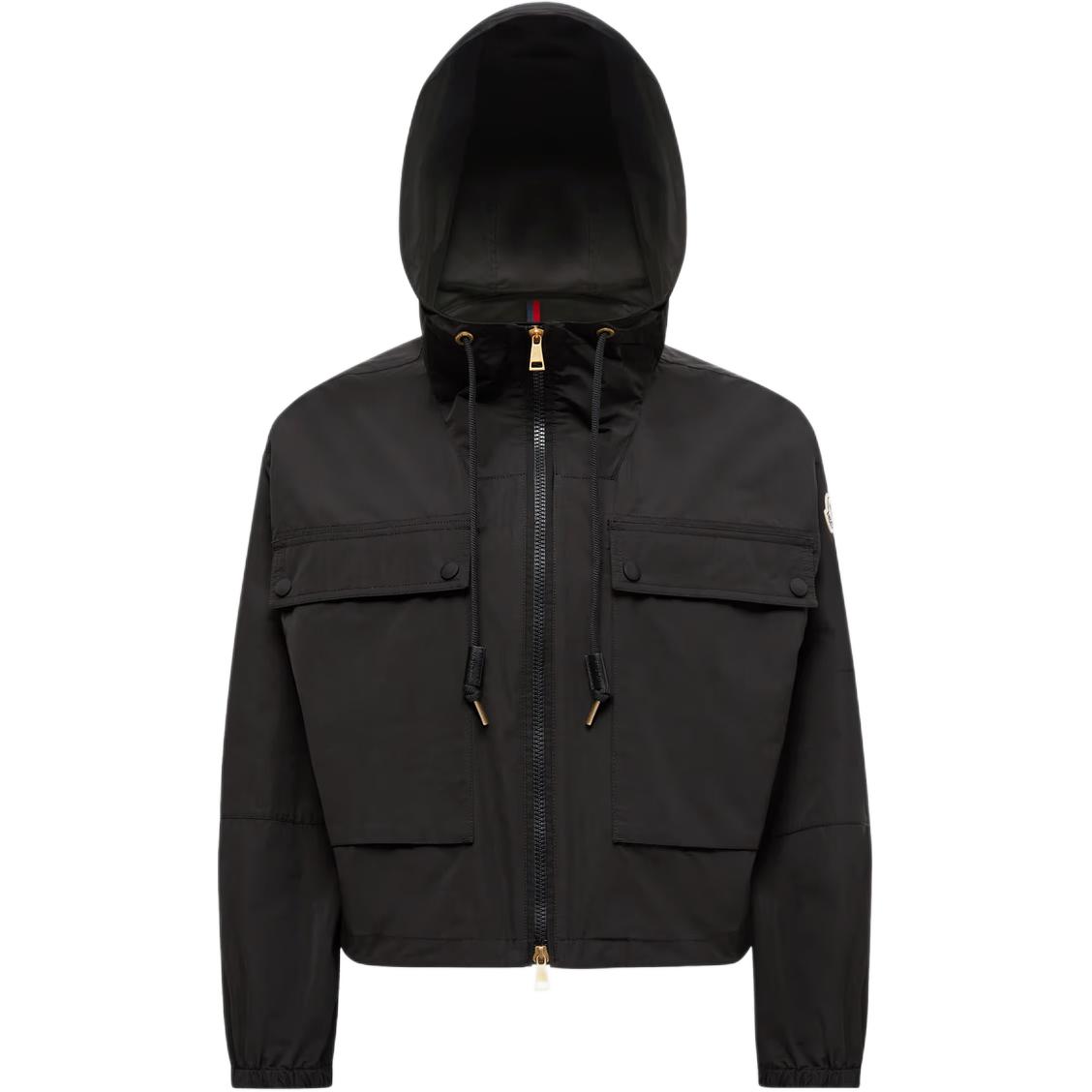 

Moncler Куртка на молнии с нашивкой-логотипом, Black
