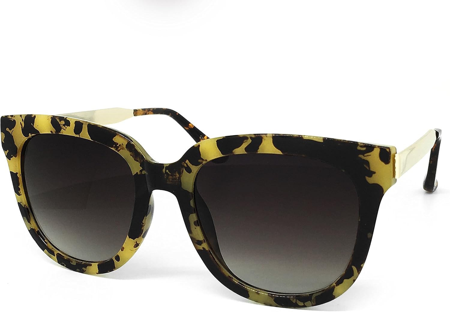 

6714 Премиальные солнцезащитные очки большого размера для женщин и мужчин, зеркальные, в стиле ретро, ​​модные, стильные (металлические дужки, желтые) O2 eyewear, Yellow