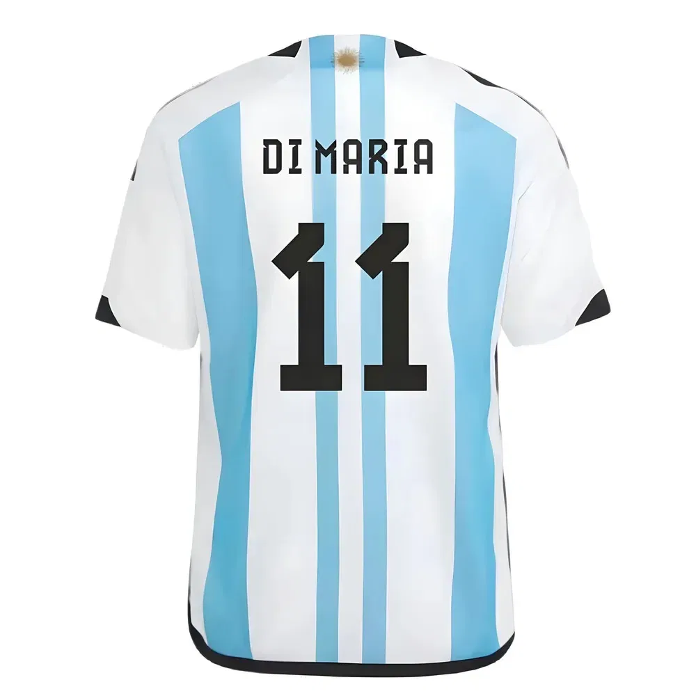 Домашняя футболка Argentina 2022 с принтом Di Maria 11, синий — фото 2
