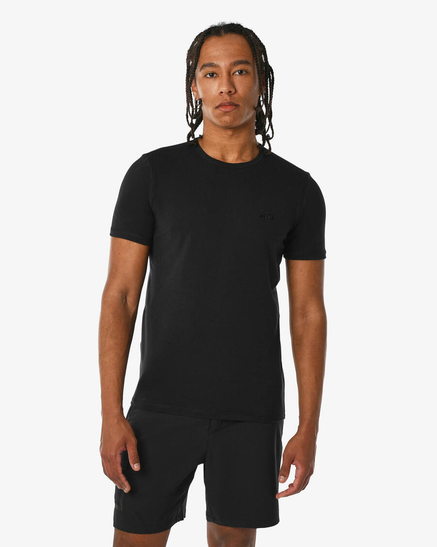 

JAKED Черная хлопковая фитнес-футболка для мужчин