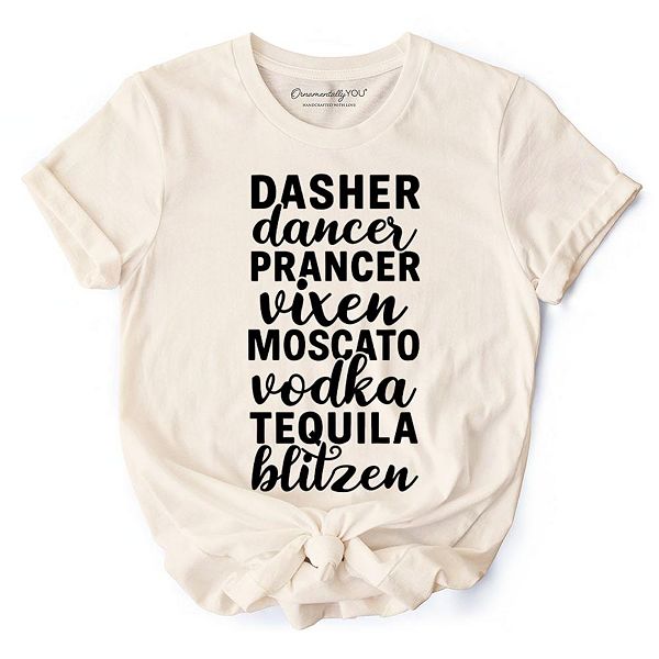 

Футболка Dasher Dancer Prancer Vixen Moscato Tequila Blitzen, смешная для вечеринки Ornamentallyyou, Natural, Серый, Футболка Dasher Dancer Prancer Vixen Moscato Tequila Blitzen, смешная для вечеринки Ornamentallyyou, Natural