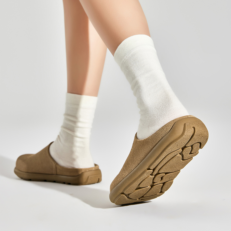 UBZ Маленькие картофельные тапочки Birkenstock, закрытые тапочки для женщин, цвет хаки, без подкладки, цвет Khaki--Unlined — фото 4