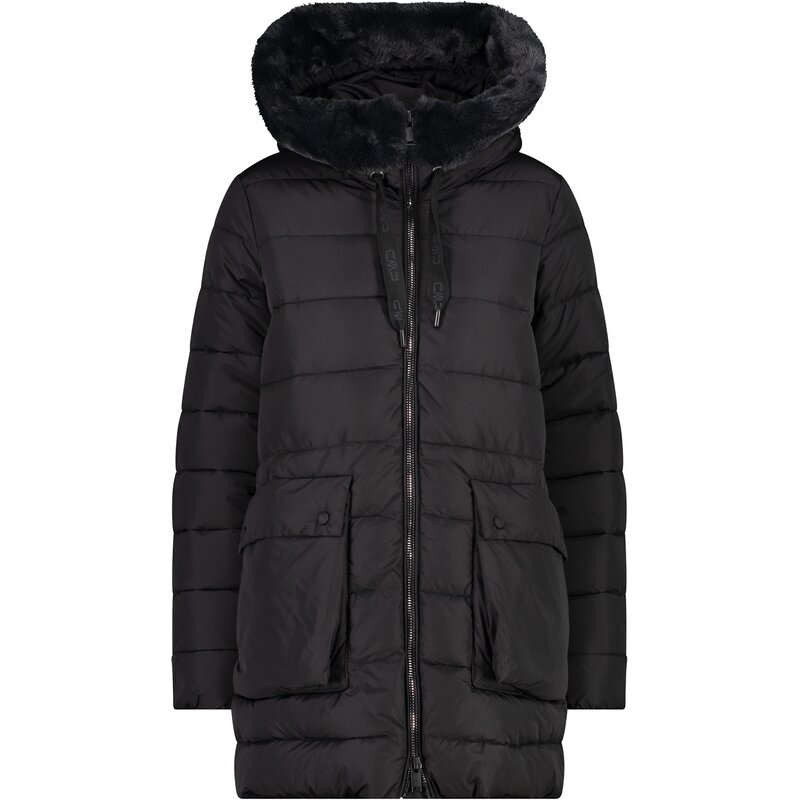 

Куртка женская куртка длинная с фиксированным капюшоном Cmp, цвет nero