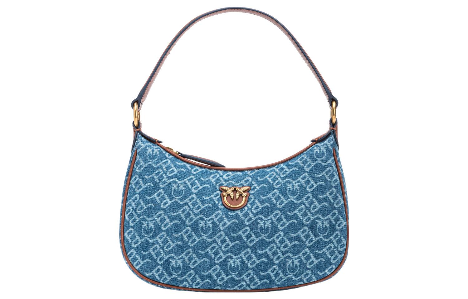 

PINKO Хлопковая сумка через плечо с кожаными вставками