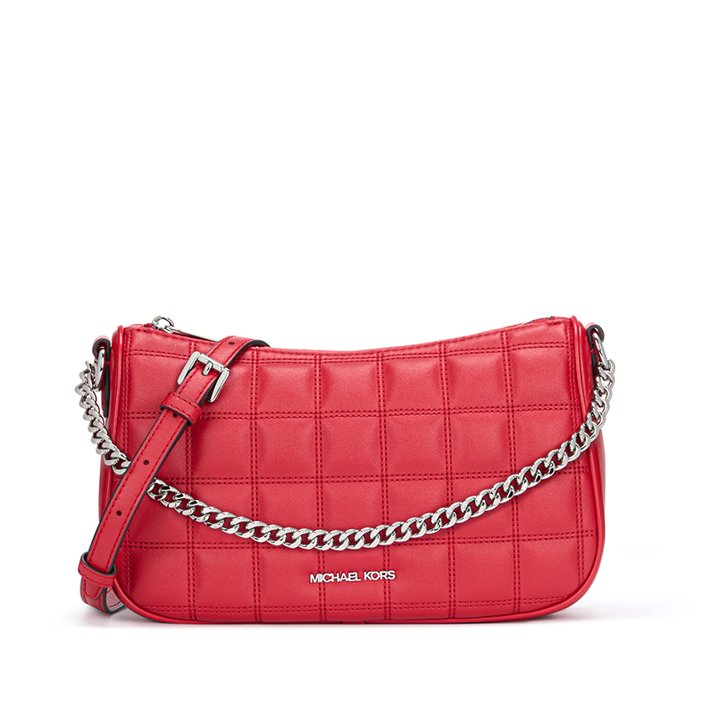 

MICHAEL KORS Кармела матовая кожаная наппа искусственная кожа женская сумка через плечо средний размер, China Red 683