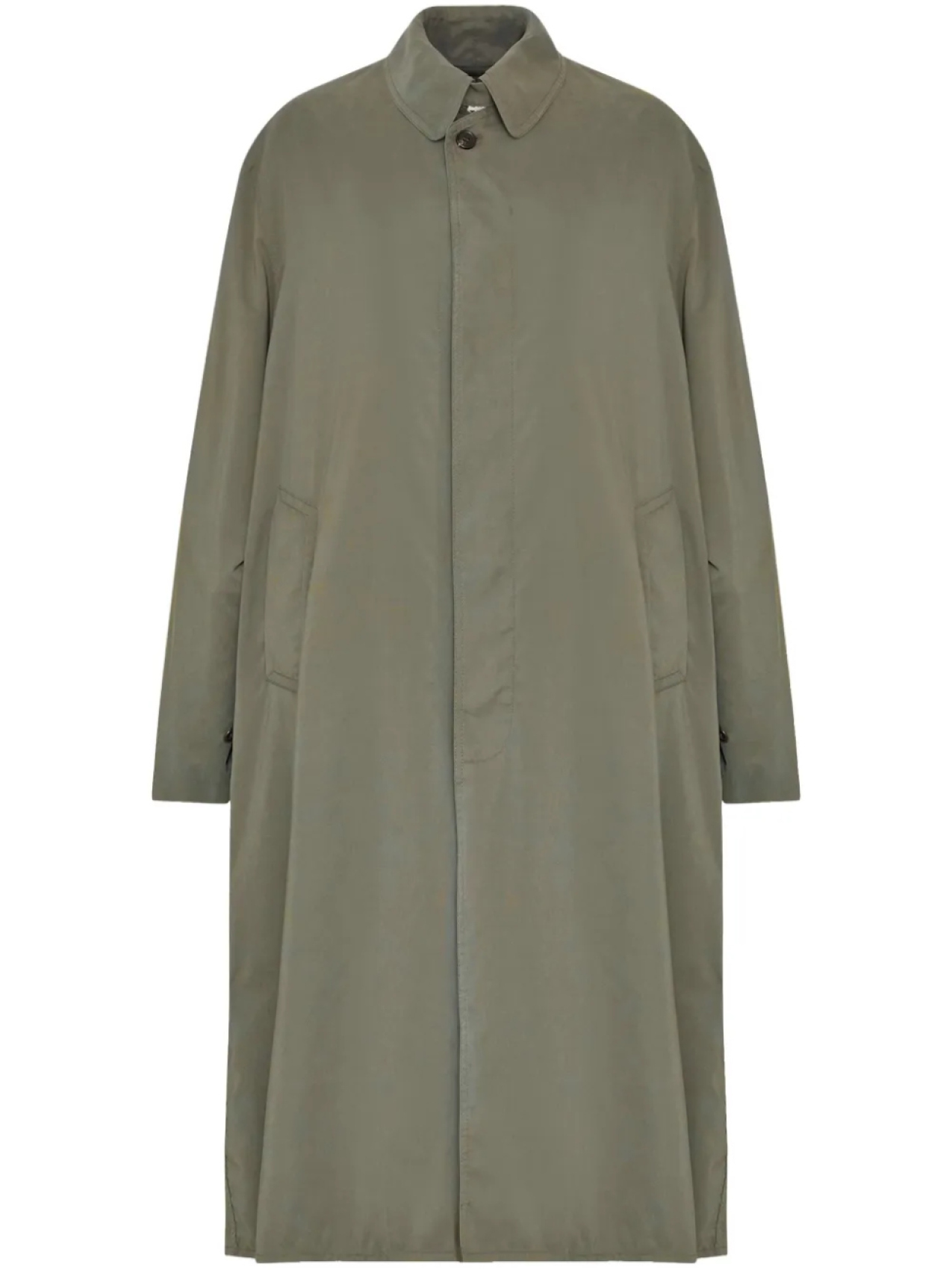 

Тренч с персиковым эффектом Maison Margiela, зеленый