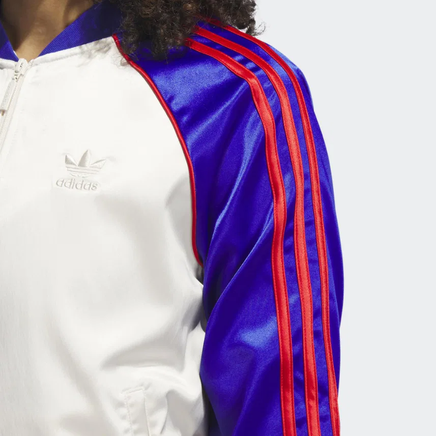 Куртка женская спортивная Adidas Wonder White/Bright Blue — фото 4