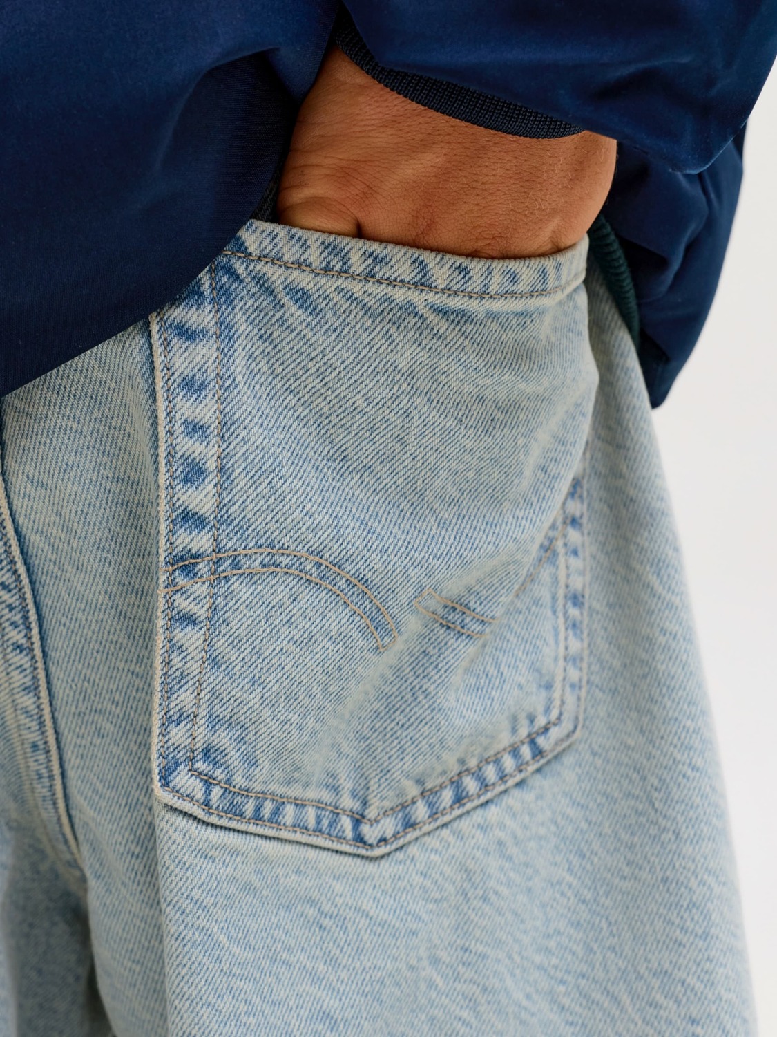 Jack & Jones Junior Джинсы с широкими штанинами 'JJIALEX JJORIGINAL' в синем дениме — фото 3