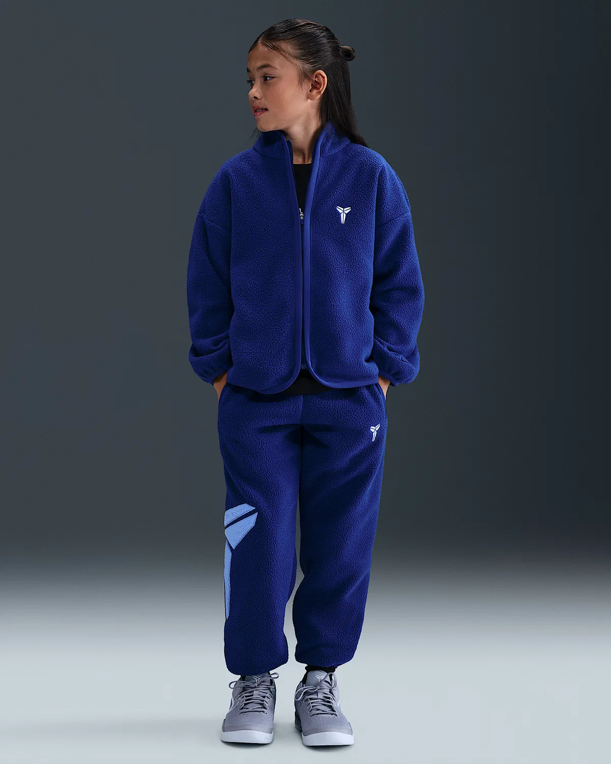 Детская зимняя баскетбольная куртка Kobe, Deep Royal Blue/Royal Pulse/White — фото 4
