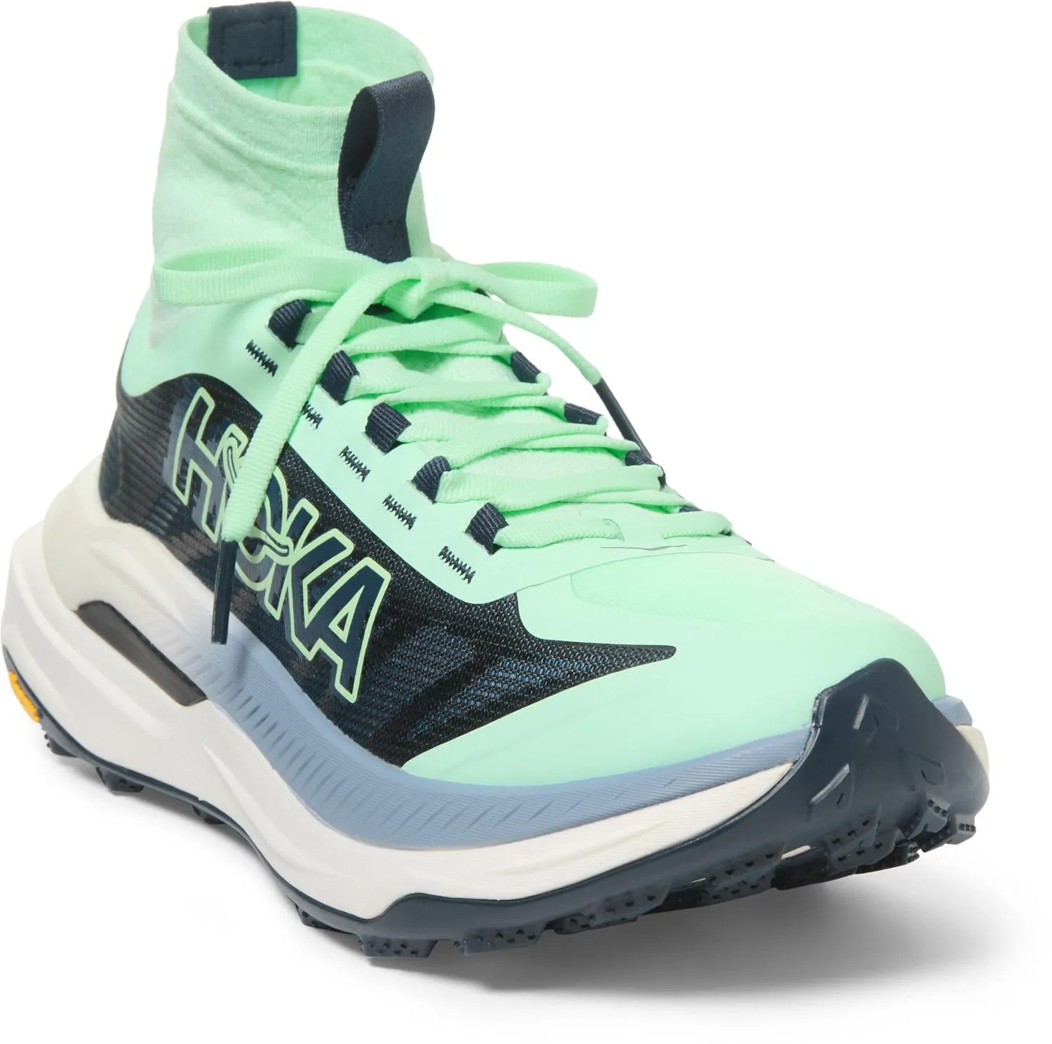 Женские кроссовки Tecton X 3 для трейлраннинга HOKA, Mint Fluorite/Varsity Navy — фото 3