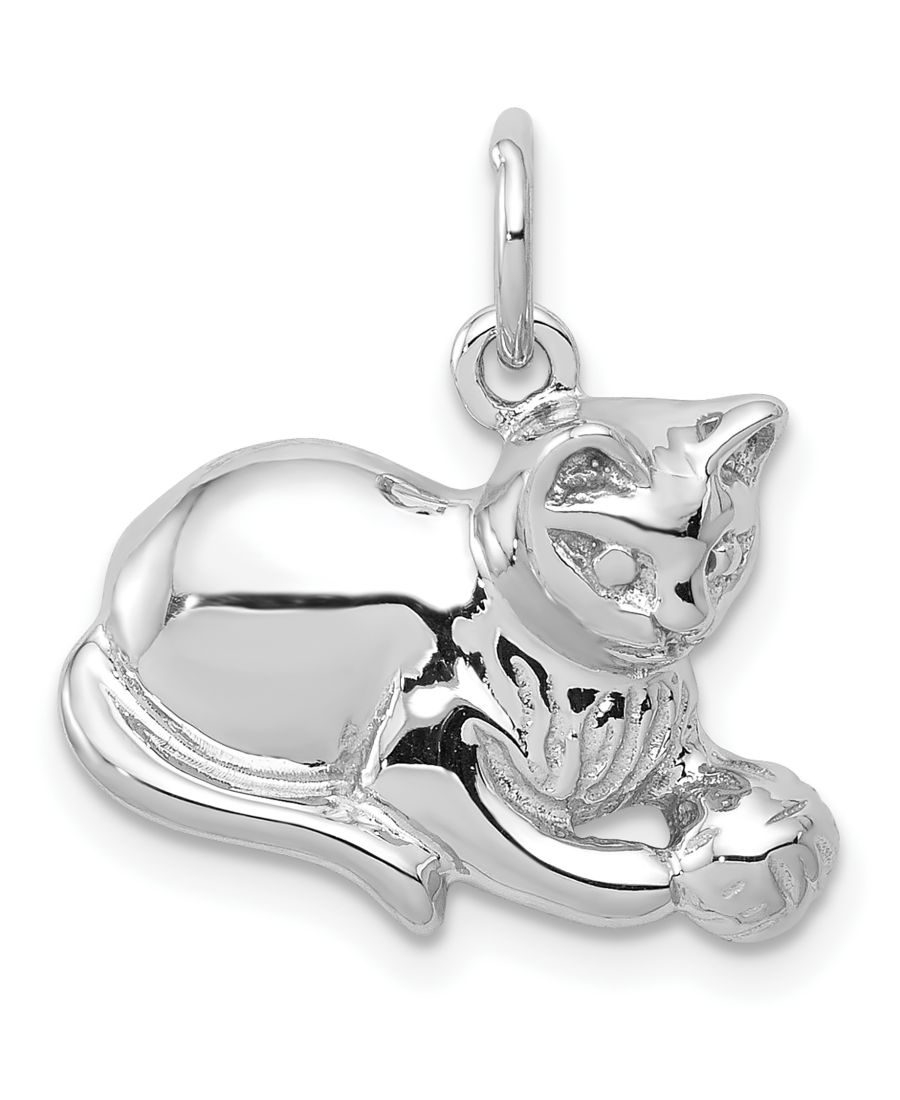 

Кулон в виде кошки, белое золото 14 карат Macy's, White Gold