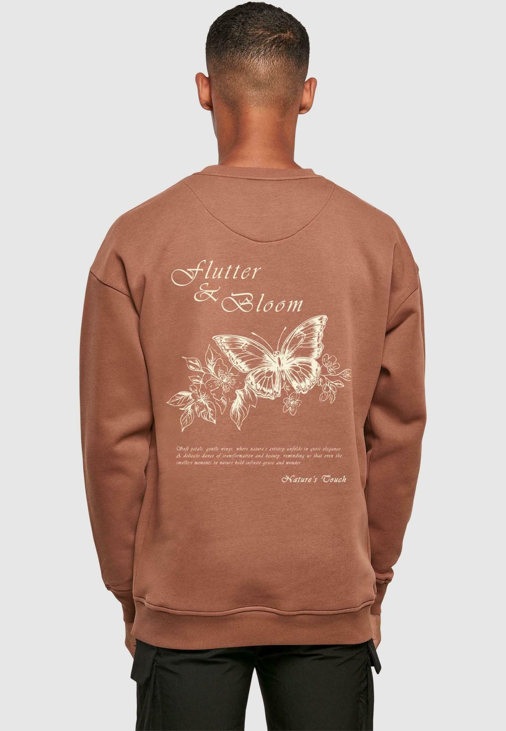 

Толстовка FLUTTER AND BLOOM CREWNECK Merchcode, коричневый
