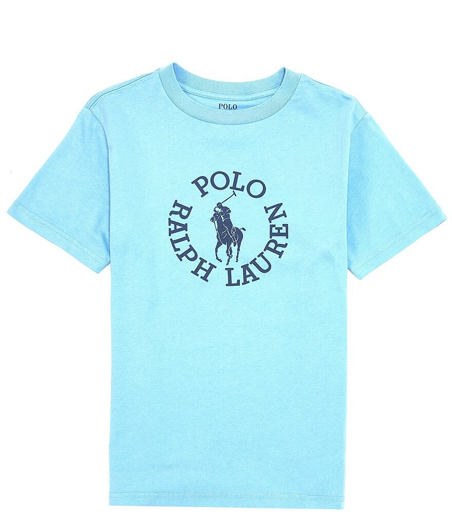 

Футболка из джерси с короткими рукавами и логотипом Big Pony для мальчиков Polo Ralph Lauren Big Boys 8–20, синий