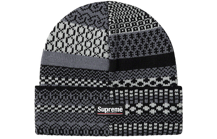 

Шапка Supreme Multi Pattern, черный / серый