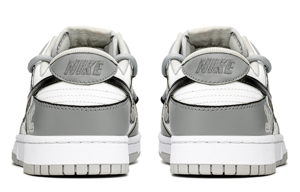 Кроссовки Nike Dunk Skateboard Shoes Men Low-Top Black White Gray — фото 4