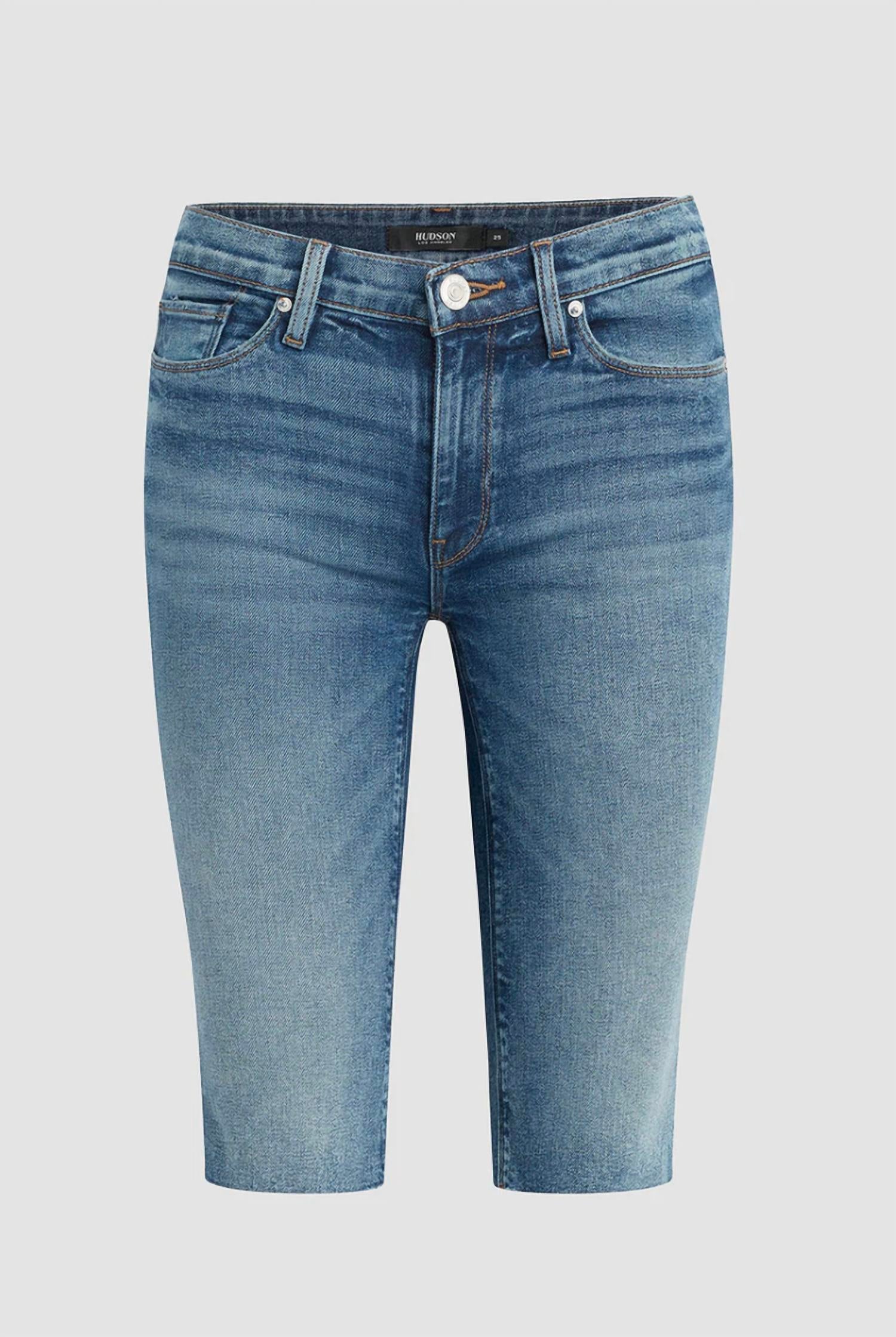 

Amelia шорты средней посадки до колена в цвете Winelight Hudson