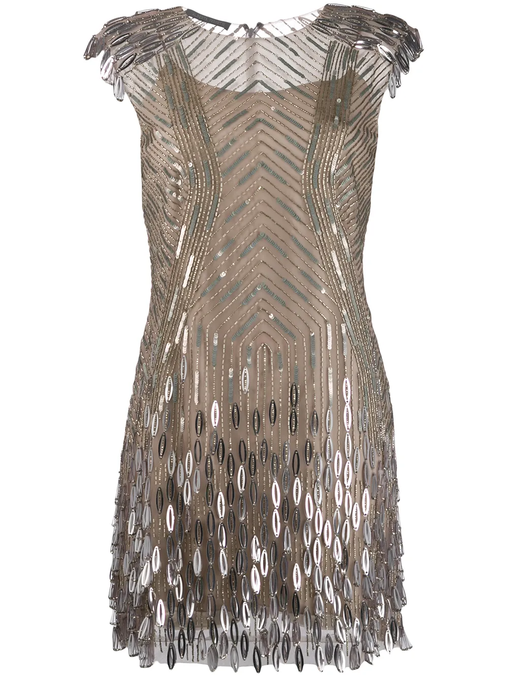 

Платье с пайетками Alberta Ferretti, серый