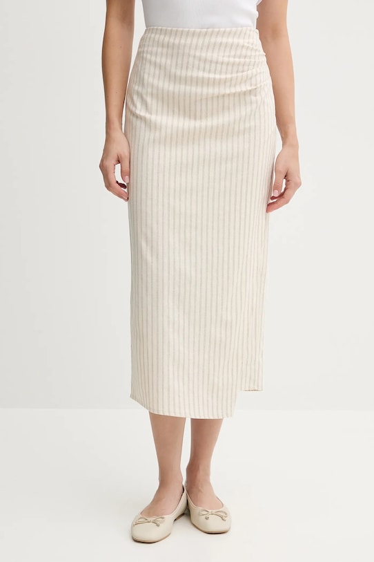 

Юбка с добавлением льна Sisley, бежевый