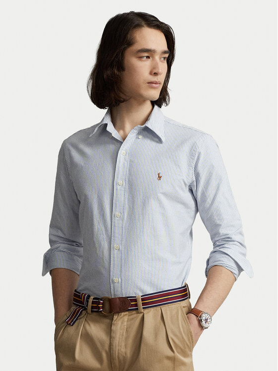 

Рубашка с индивидуальным пошивом 710792041004 Polo Ralph Lauren, голубой