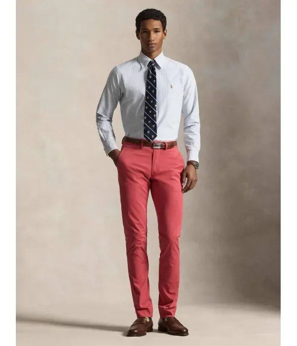Брюки чинос Bedfort slim fit Polo Ralph Lauren, малиновый — фото 2
